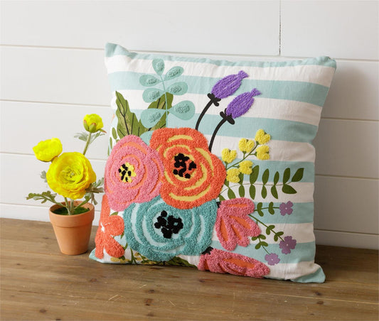 PILLOW - TUFTED BLOSSOMS