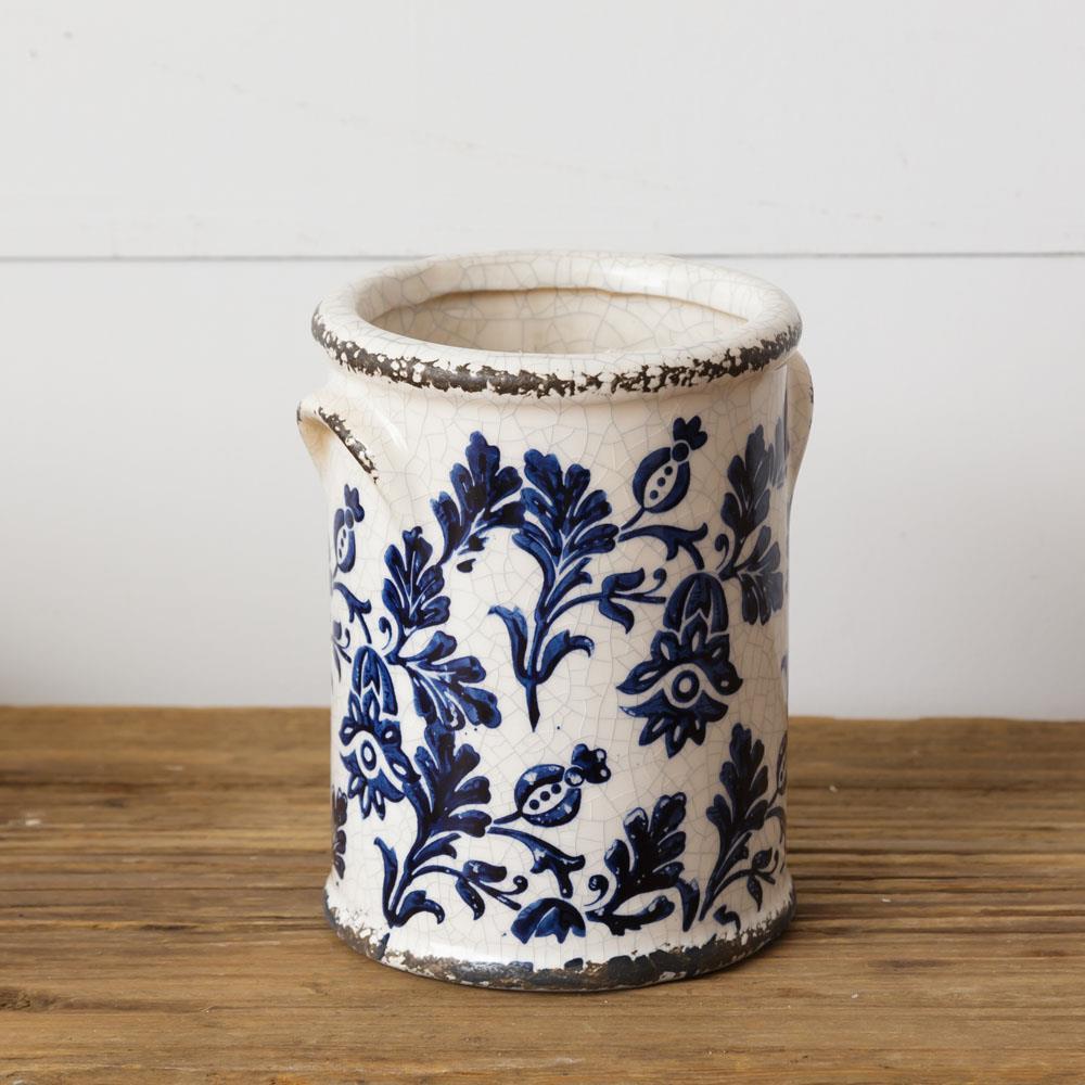 POTTERY - BLUE FLORAL, SMALL