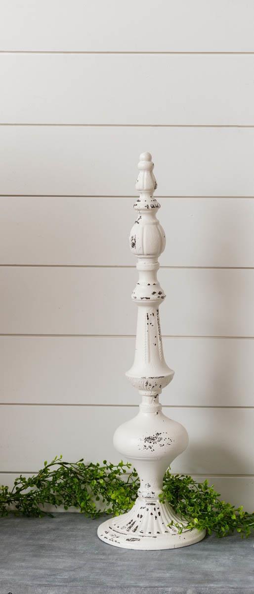 WHITE DISTRESSED FINIAL