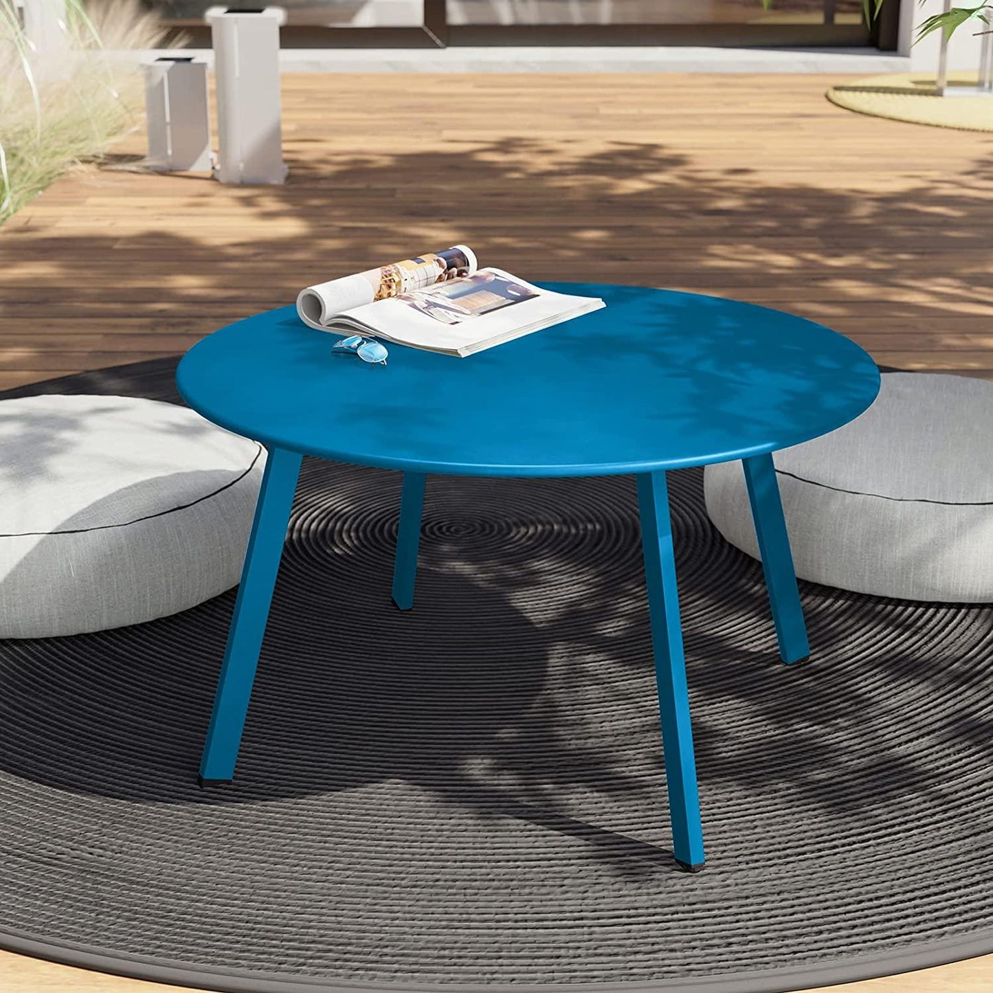 Round Coffee Table  Patio Side Table