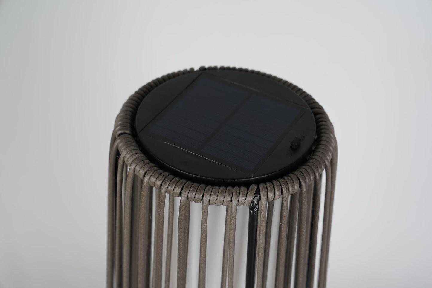 Outdoor Floor Solar Light 2-Pack, All-Weather Wicker Solar Patio Lamp