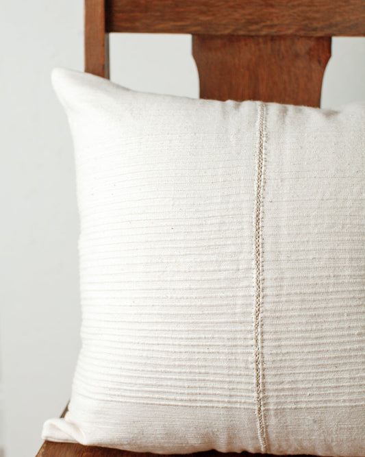 18" Riviera Hand-Stitch Throw Pillow Cover - Natural